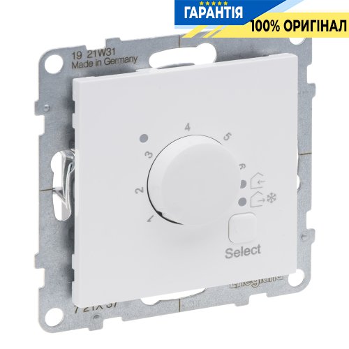 Термостат для теплої підлоги -5...+35гр. 16А/230VA Legrand Suno 721137 білий