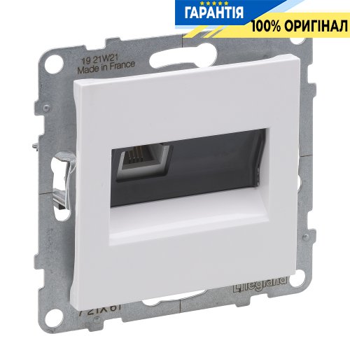 Розетка телефонна 1-а RJ11 Legrand Suno 721161 білий