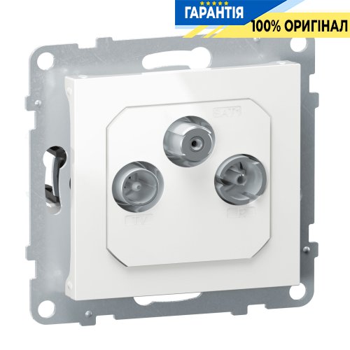 Розетка TV-R-SAT тип F «зірка» Legrand Suno 721167 білий
