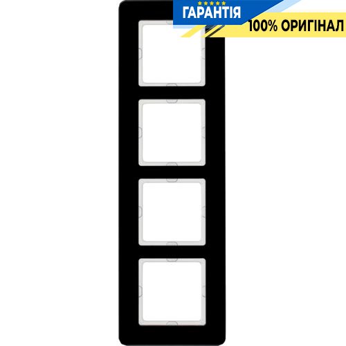 Рамка 4-а скло / чорний Berker Q.7 10146076