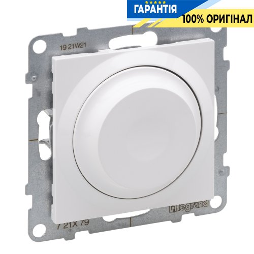 Диммер поворотный 300Вт/250V все нагрузки Legrand Suno 721179 белый