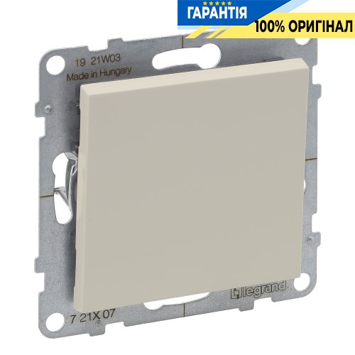 Перемикач хрестовий 1-кл (гвинт. клеми) 10А/250V Legrand Suno 721207 слонова кістка