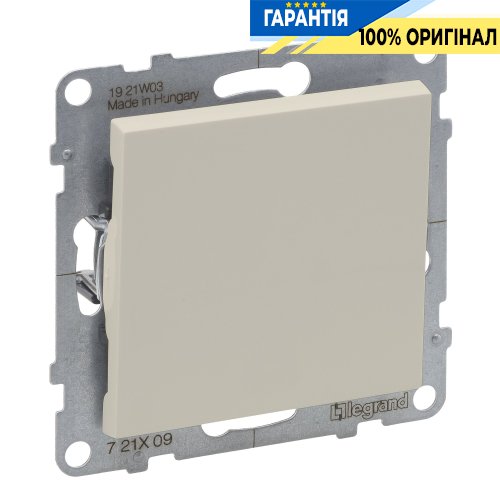 Кнопка 1-кл (пруж.клеми) 6A/250V Legrand Suno 721209 слонова кістка
