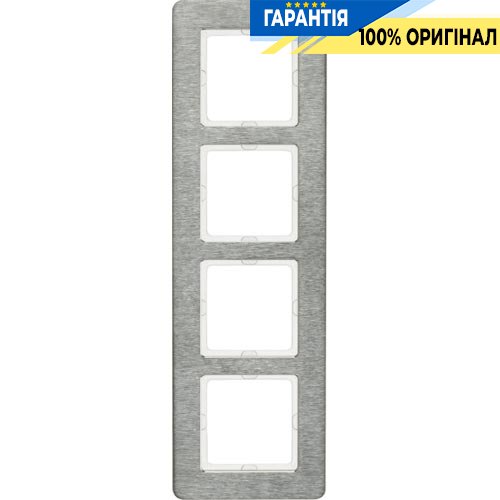 Рамка 4-я вертикальная нержавеющая сталь Q.7, Berker 10146083