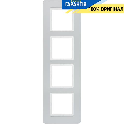 Рамка 4-а пластик алюміній Berker Q.7 10146184