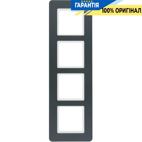 Рамка 4-а пластик антрацит Berker Q.7 10146186
