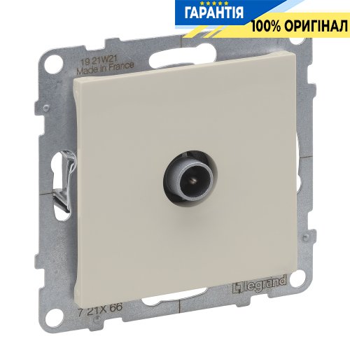 Розетка TV кінцева 10dB Legrand Suno 721266 слонова кістка