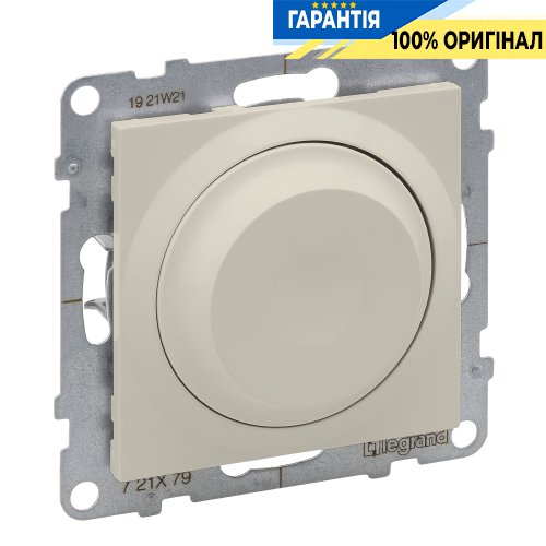 Димер поворотний 300Вт/250V всі навантаження Legrand Suno 721279 слонова кістка