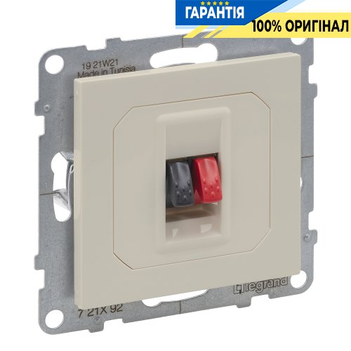 Розетка аудио для динамиков Legrand Suno 721292 слоновая кость