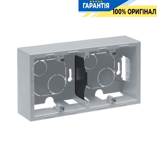 Коробка накладного монтажу 2 пости Legrand Suno 721395 алюміній