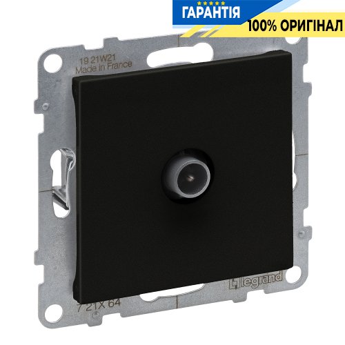 Розетка TV «зірка» Legrand Suno 721464 чорний