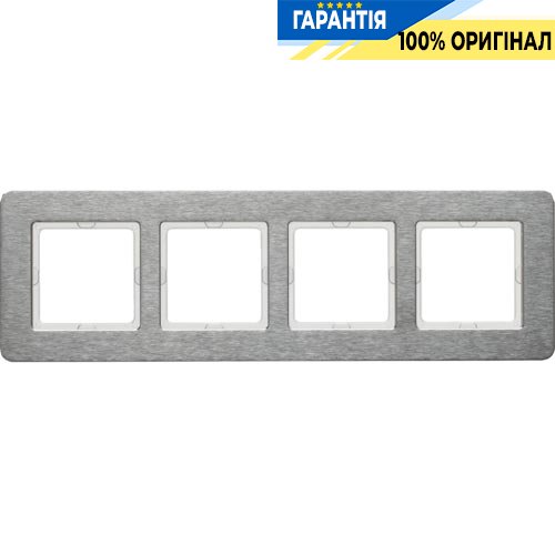 Рамка 4-я горизонтальная, нержавеющая сталь Q.7, Berker 10246083
