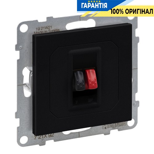 Розетка аудіо для динаміків Legrand Suno 721492 чорний