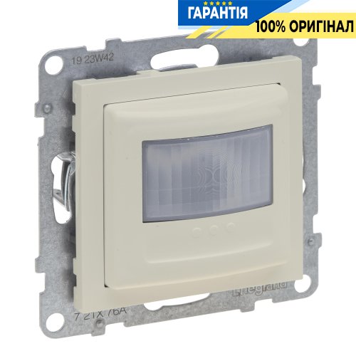 Датчик руху універсальний з регулюванням без нейтралі 100Вт/230V LED Legrand Suno 721276A слонова кістка