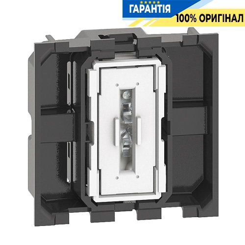 Кнопочный выключатель Bticino Living Now 10А автоматические клеммы (2-модуля) K4005M2A