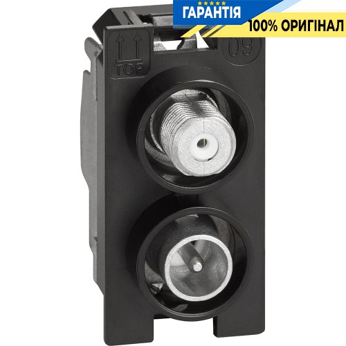 Розетка Bticino Living Now телевизионная-спутниковая TV-SAT "звезда" (1-модуль) K4214D