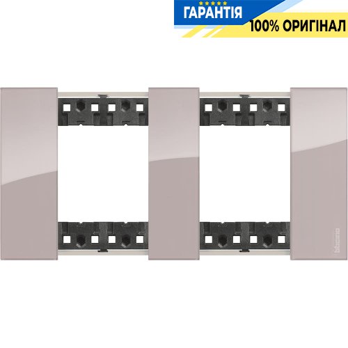 Декоративная рамка Bticino Living Now 2 поста (2+2 модуля), цвет аура KA4802M2DM