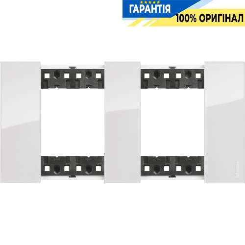 Декоративная рамка Bticino Living Now 2 поста (2+2 модуля), цвет лёд KA4802M2DW