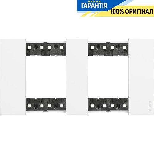 Декоративна рамка Bticino Living Now 2 посту (2+2 модулі), колір білий KA4802M2KW
