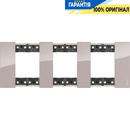 Декоративна рамка Bticino Living Now 3 посту (2+2+2 модулі), колір аура KA4802M3DM