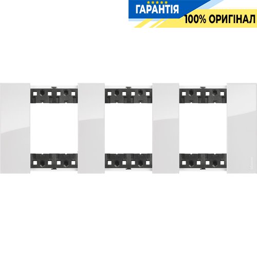 Декоративна рамка Bticino Living Now 3 посту (2+2+2 модулі), колір лід KA4802M3DW