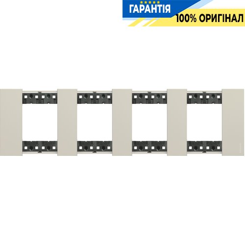 Декоративна рамка Bticino Living Now 4 посту (2+2+2+2 модулі), колір пісочний KA4802M4KM