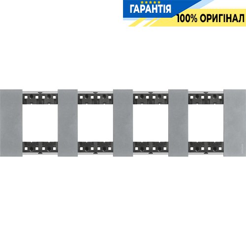 Декоративна рамка Bticino Living Now 4 посту (2+2+2+2 модулі), колір місяць KA4802M4NW