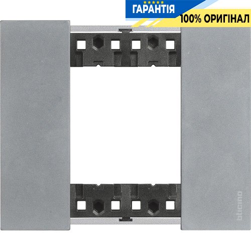 Декоративна рамка Bticino Living Now (2-модулі), колір місяць KA4802NW
