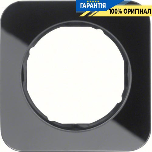 Рамка 1-я стекло/чёрный, R.1, Berker 10112116