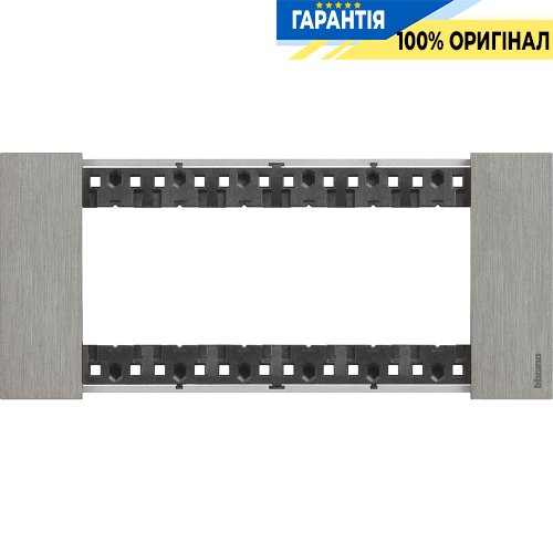Декоративная рамка Bticino Living Now (6 модулей), цвет сталь KA4806ZG