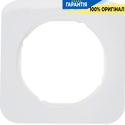Рамка 1-я пластик/полярная белизна (глянцевый), R.1, Berker 10112189