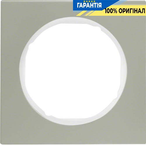 Рамка 1-а нержавіюча сталь/полярна білизна, R.3, Berker 10112214