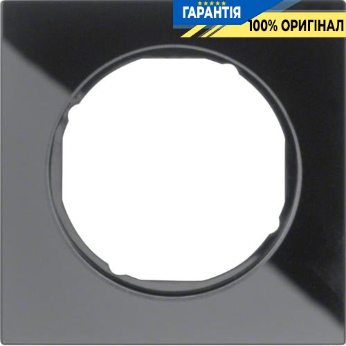 Рамка 1-а скло/чорний, R.3, Berker 10112216