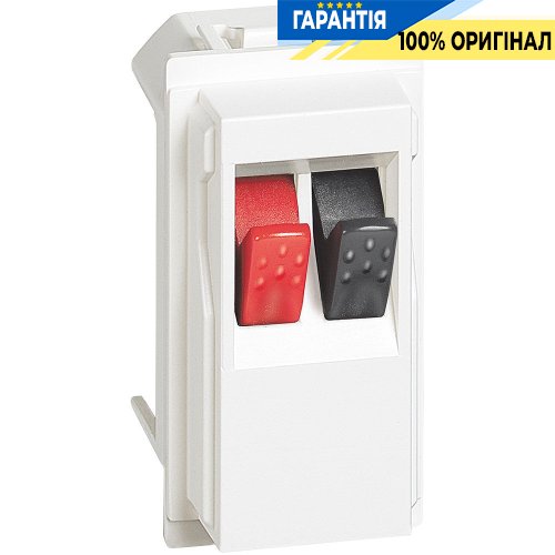 Розетка Bticino Living Now для аудиоколонок (1-модуль) KW4294, цвет белый KW4294