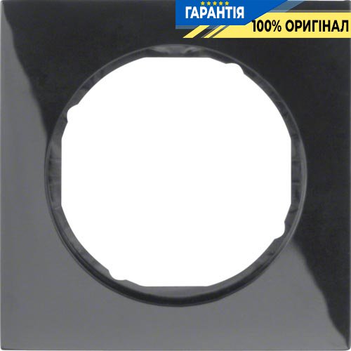 Рамка 1-а пластик/чорний (глянсовий), R.3, Berker 10112245