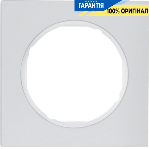 Рамка 1-я алюминий/полярная белизна, R.3, Berker 10112274