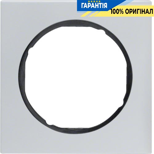 Рамка 1-а алюміній/чорний, R.3, Berker 10112284