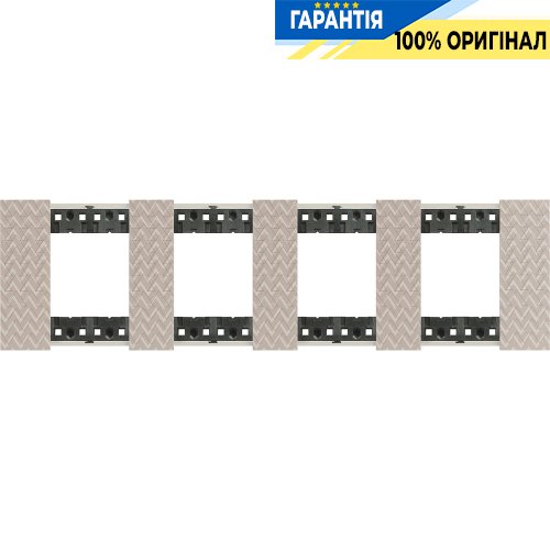 Декоративна рамка Bticino Living Now 4 посту (2+2+2+2 модулі), колір оптик KA4802M4MM
