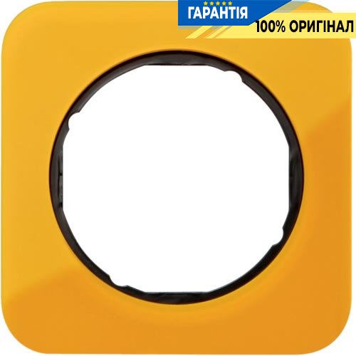 Рамка 1-а помаранчевий прозорий/чорний (глянсовий), акрил, R.1, Berker 10112334