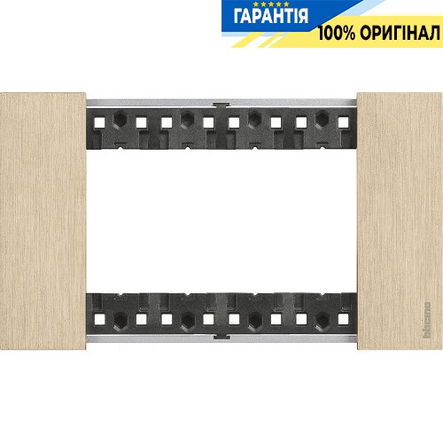 Декоративна рамка Bticino Living Now (4 модулі), колір золото KA4804ZW