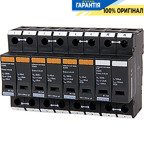 Комбінований ПЗІП E.Next e.POmI.3+1 LCF 100/25, клас I+II+III, 3П + N-PE, моноблок, Арт.: 81.142
