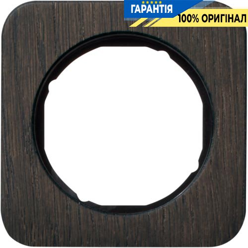 Рамка 1-а дуб/чорний (глянсовий), дерево, R.1, Berker 10112354