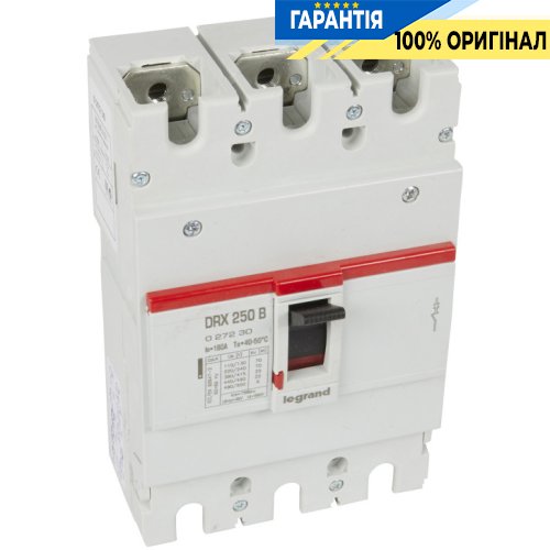 Автоматичний вимикач Legrand DRX250, 25кА, 3П 200 А, арт.: 027115