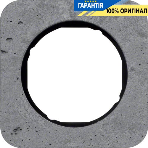 Рамка 1-а сірий/чорний (глянсовий), бетон, R.1, Berker 10112374