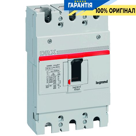Автоматичний вимикач Legrand DRX125, 3П 80 А, арт.: 027257