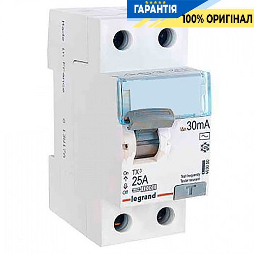 Дифреле Legrand TX&#179; 2-П 63 Ампера, 30mA, тип — AC, арт.: 403002