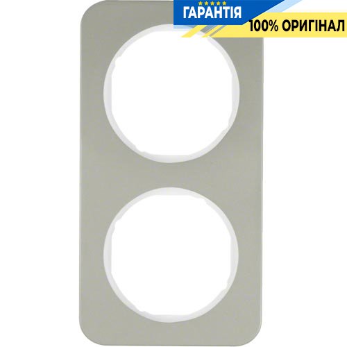 Рамка 2-а нержавіюча сталь/полярна білизна, Berker R.1 10122114