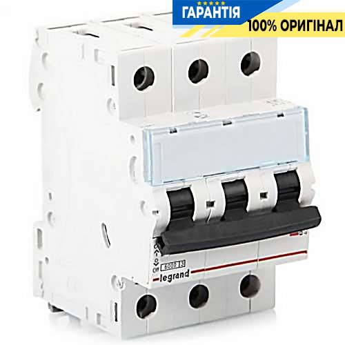 Автоматичний вимикач Legrand TX3 3-П С32, 6кА, арт.: 404059