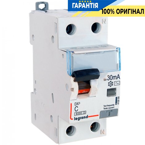 Дифавтомат Legrand DX3 1P+N 25 Ампер 0,03А C, арт.: 411004