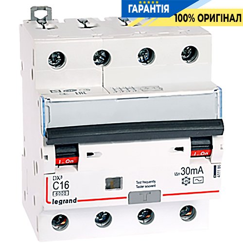Дифавтомат Legrand DX3 3P+N 25 Ампер 0,03А C, арт.: 411188